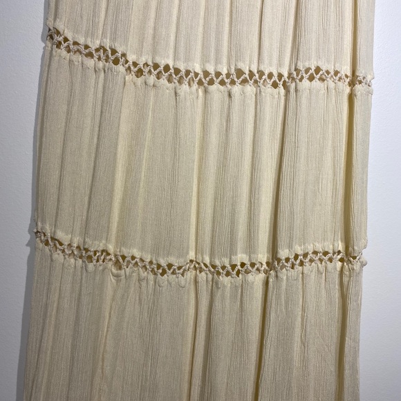 NWT Mix Nouveau Ivory Boho Open Knit Work Maxi Dress - Picture 2 of 15